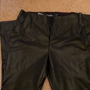 Black leather Lauren Ralph pants